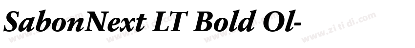 SabonNext LT Bold Ol字体转换
